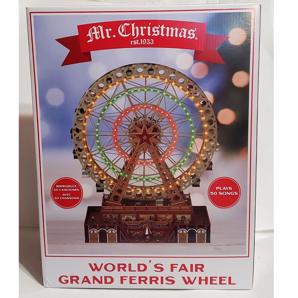 NEW Mr. Christmas World's Fair Grand Ferris Wheel Lighted, Musical, Animated